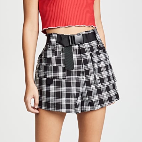 I Am Gia Harper plaid belted shorts XS - Picture 1 of 16